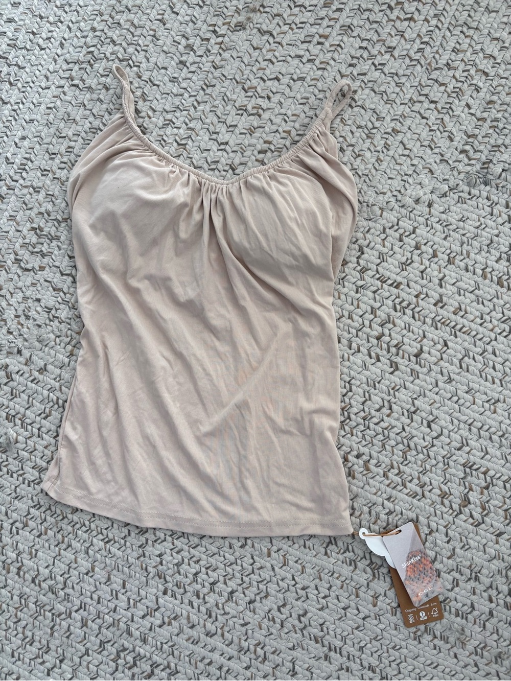 WITH TAGS, NEVER WORN. Women’s Beige Scoop Neck Camisole Top